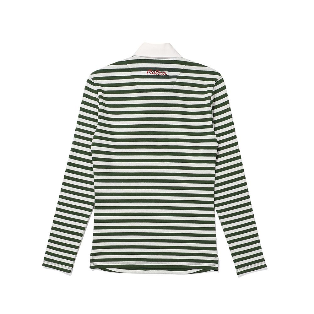 MALBON GOLF Malbon Striped Polo Shirt Green (Woman)