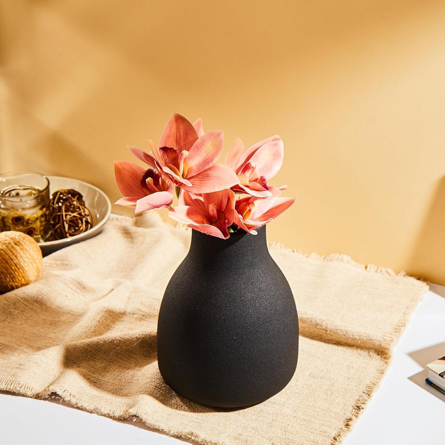 

Ваза для цветов с покрытием, устойчивым к ржавчине | Стильная и легко моющаяся отделка | Компактный дизайн для современного декора | Ваза для букетов (Маленький)