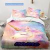 Colorful Unicorn Duvet Cover Soft Bedding Set For Bedroomdorm Personalized Name Threepiece Set 1 Duvet Cover And 2 Pillowcases Perfect Gift For All