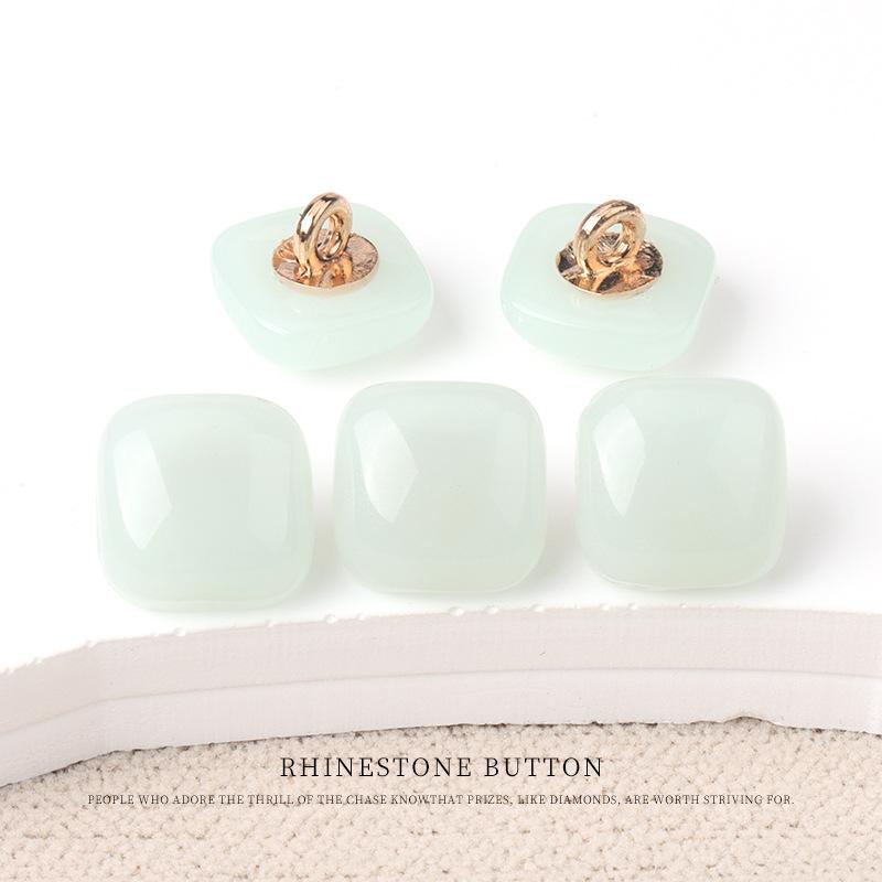 5 Stück Quadratische Harz Hochwertige Hemdknöpfe Vielseitige Oberteil Strickjacke Farbige Kleine Knöpfe Kinderkleidung Dekorative Knöpfe