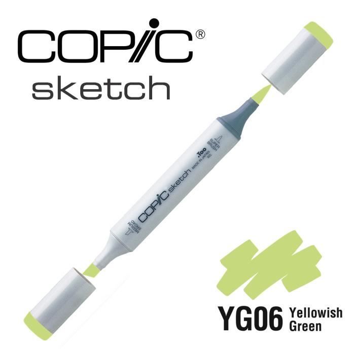 Marqueur - COPIC - Sketch YG06 Yellowish Green - Pointe Fine - Indélébile - Opaque