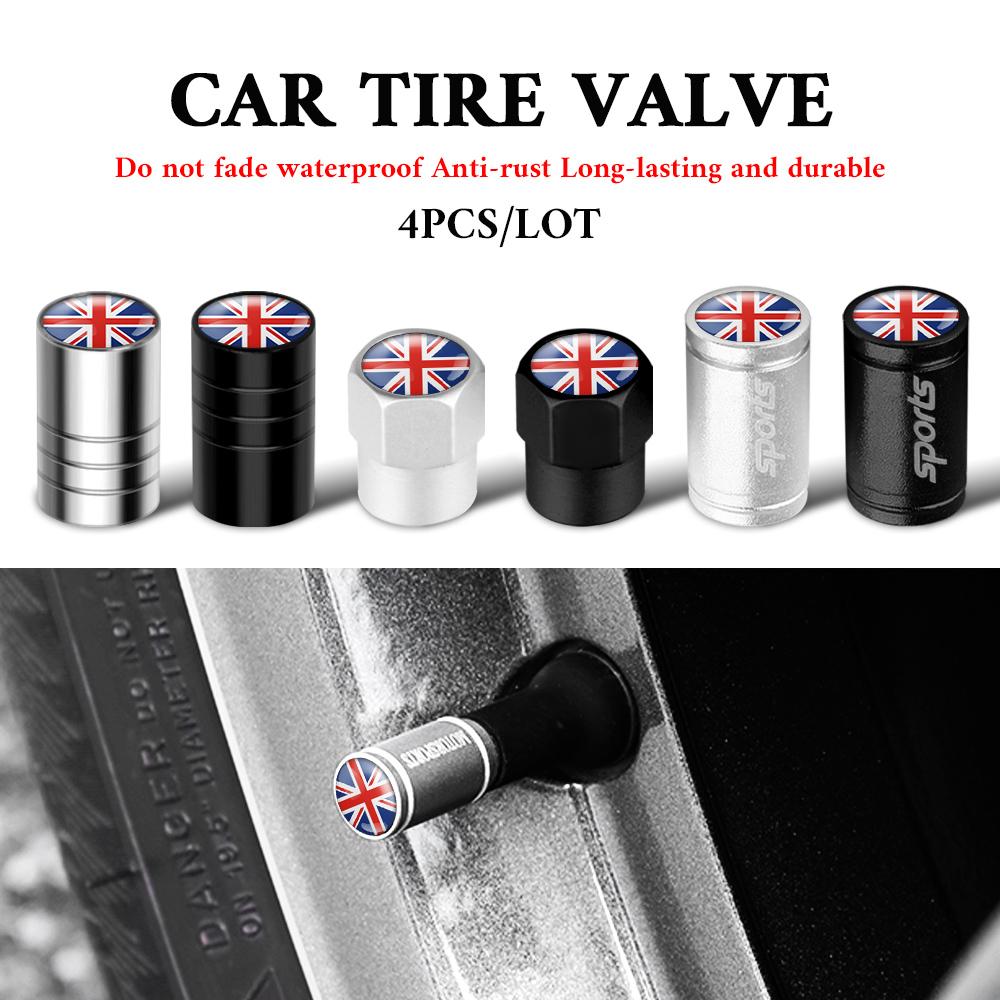 Car Wheel Tire Valve Cap UK England Britain Flag Tyre Valve Stem Cover for Jaguar Land Rover Bentley Martin Rolls Royce MG Aston FG6