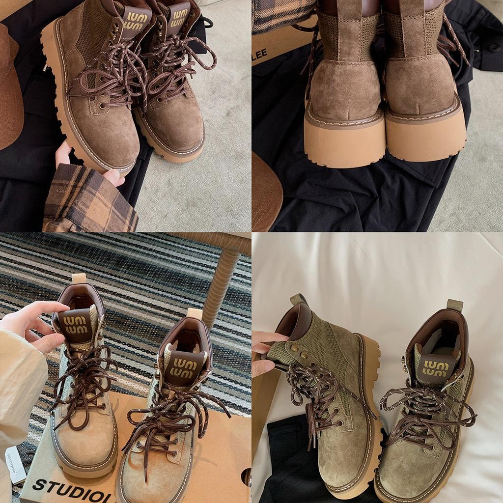 Studiolee British style fashionable low-top short boots round head platform classic Martin boots women's spring and autumn models