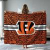 Cincinnati Bengals Print Flannel Blanket High Quality Warm Comfortable Cover for All Seasons Perfect for Gifts Home Decor