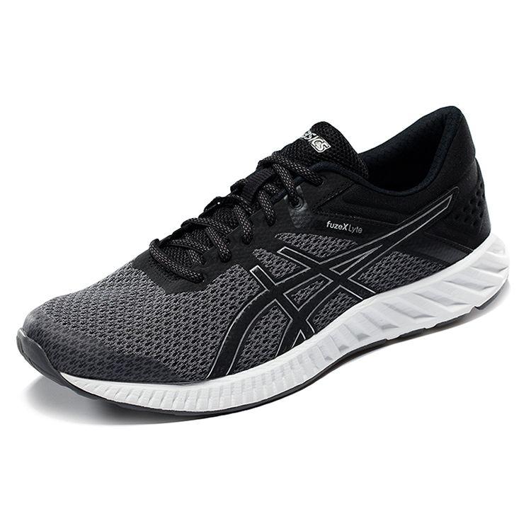 Asics Fuzex Lyte 2 Low Top Running Shoes Men Sneaker Black White T719N-9093