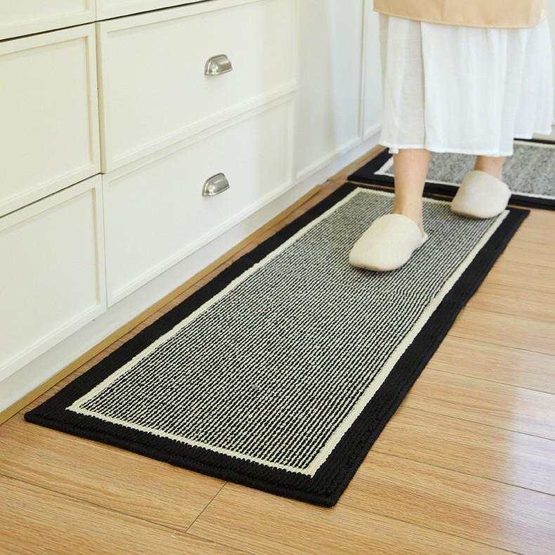 High-End Non-Slip Kitchen Floor Mat: Absorbent, Oil-Resistant, Wear-Resistant, Machine Washable Rug for Entrance.
