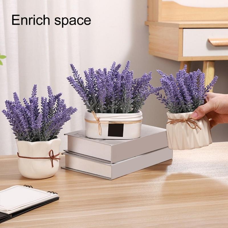 Small Artificial Plants Pots Mini Fake Potted Plants Ornament Indoor Outdoor Home Decor 7146C 02 Pleated Vase