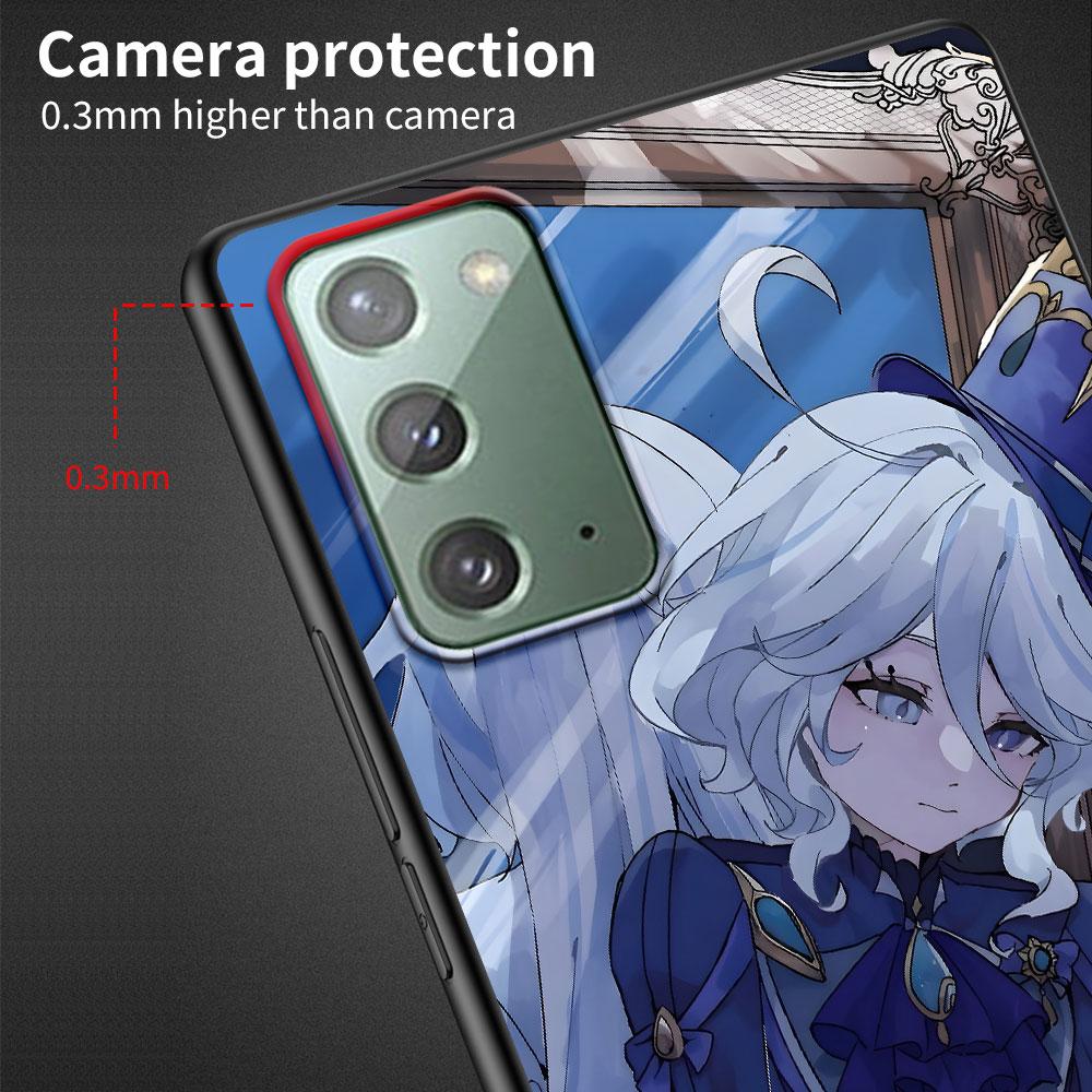 Genshin Impact Furina Case for Samsung Galaxy Note 20 Ultra 8 10 Lite 9 TPU Phone Cover Note 10 Plus Black Soft Shell Funda Capa