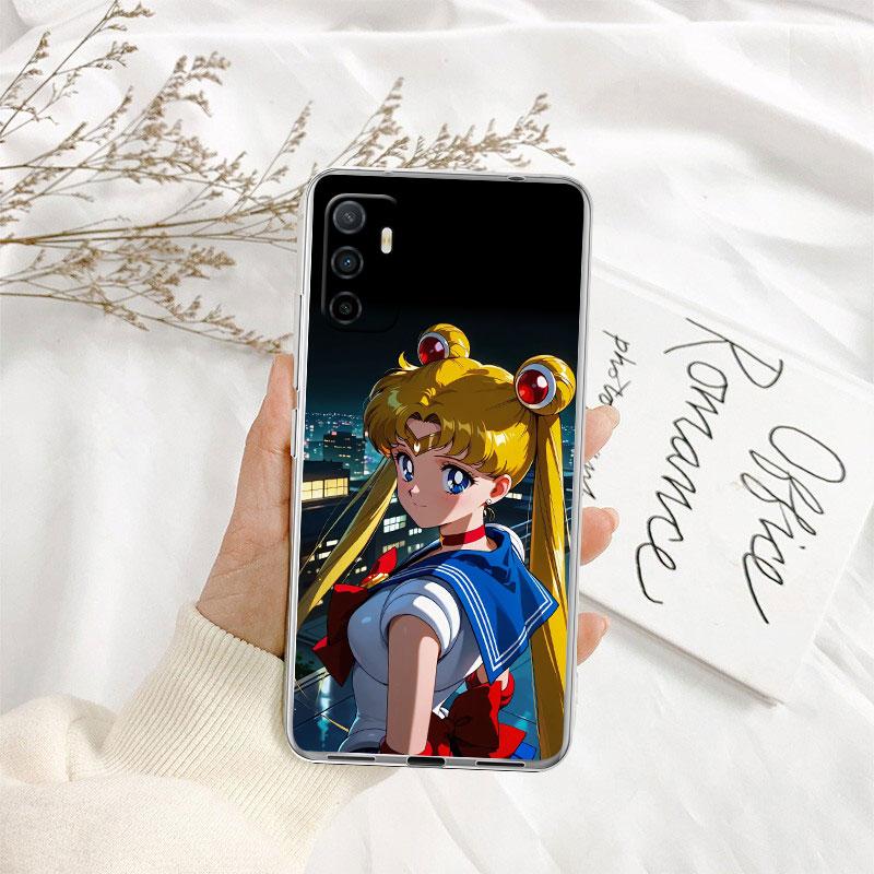 TR34 S-Sailors Art M-Moon Transparent Phone Case for Motorola Moto Edge 20 30 40 50 S30 Fusion Ultra Pro Neo Lite + G200 G23