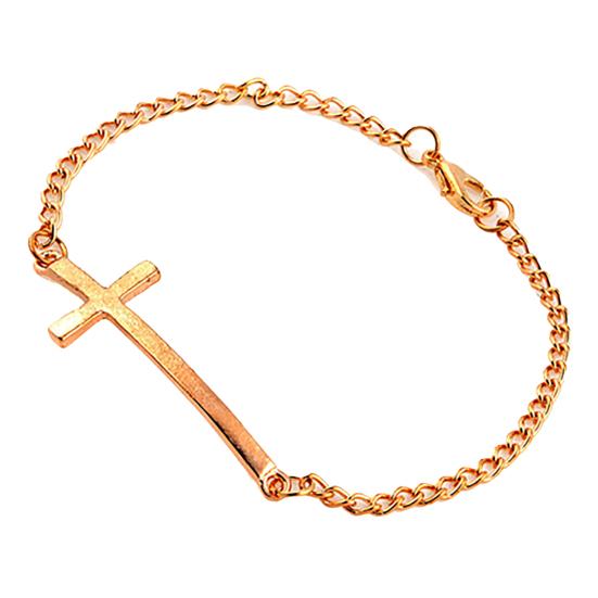 Dámský punkový styl jednoduchý design křížový přívěsek náramek náramek šperky