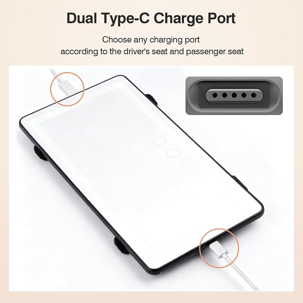 Car Sun Visor Vanity Mirror With Protective Cover, Rechargeable LED Visor Mirror With 3 Light Modes Touch Control, Universal Sun Visor Makeup Mirrors