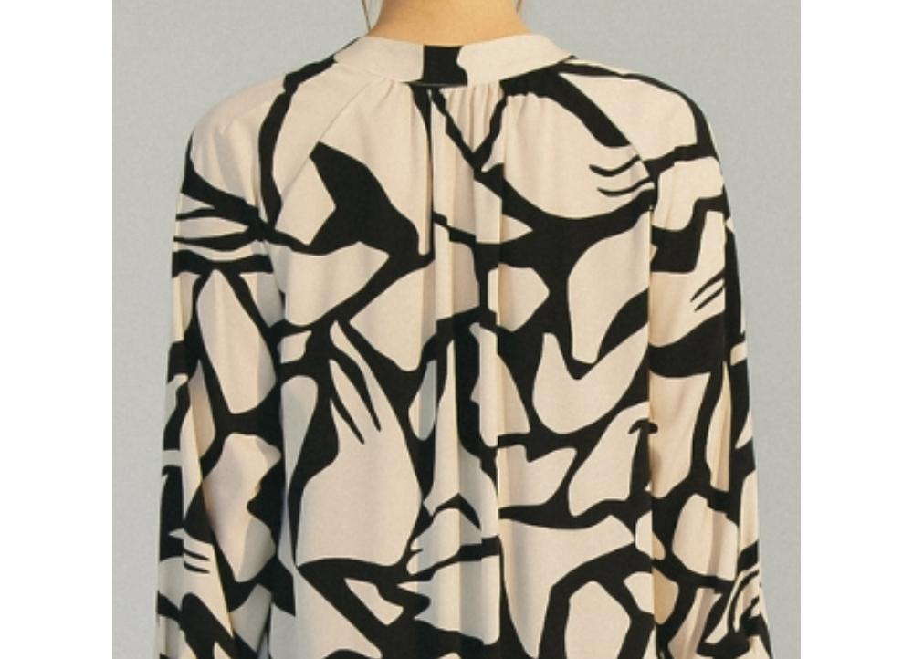 Ellichoi Nolita Printed Shirt Dress [White]