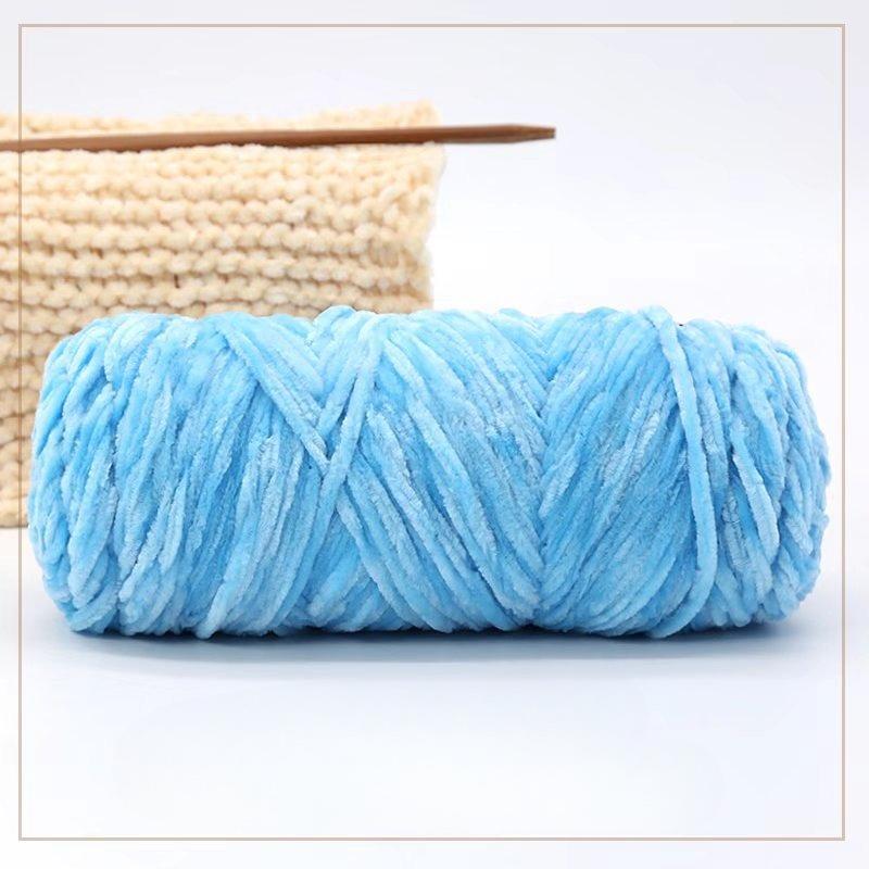 500g Chenille Soft Velvet Yarn Cotton Wool Yarn Crochet Yarn DIY Handmade Scarf Sweater Coat Blankets for Knitting Crafts