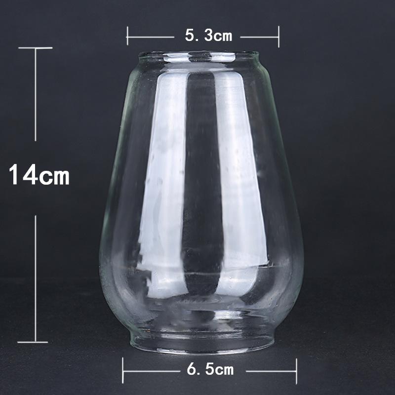 Nostalgic Retro Kerosene Lamp with Glass Lampshade and Pure Cotton Wick - Outdoor Use