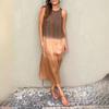 2026 Summer Women's Sleeveless Cotton Linen Gradient Dress