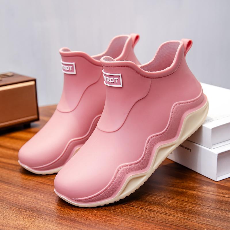 

Модная дождевая обувь мужская и женская короткая водонепроницаемая обувь для пары рыбацкие резиновые сапоги на вынос автомойка кухня хлопковая резиновая обувь износостойкая 44