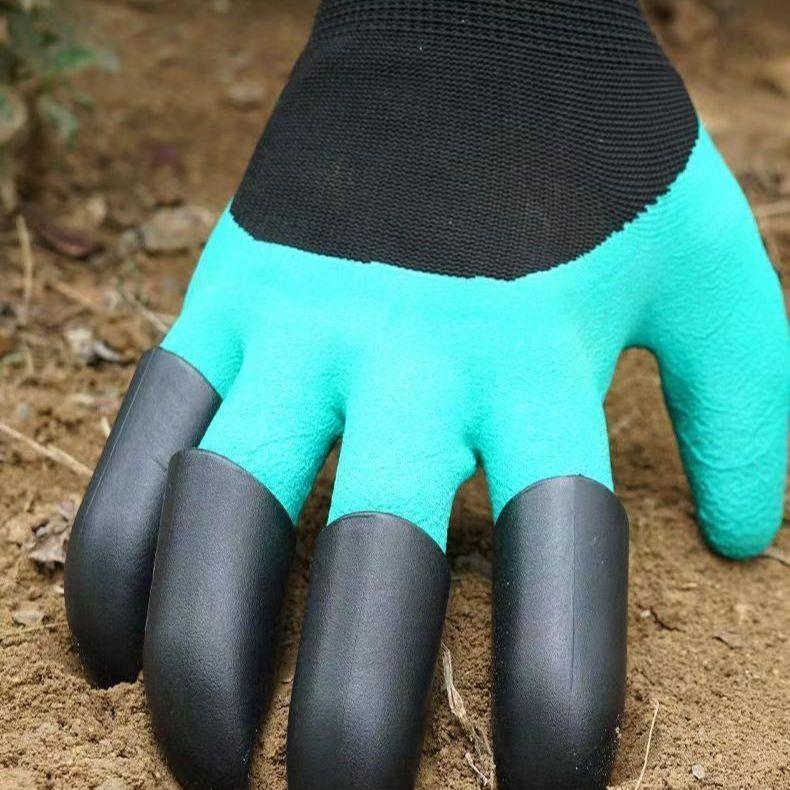 

Gardening gloves with claws, puncture-proof, waterproof, wear-resistant, designed for weeding and digging soil, specifically for garden planting Black Claw [1 piece]