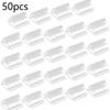 50/100Pcs Mini Table Sign Stands BPA Free Clear Plastic Card Holders for Bridal Shower Wedding Party Table Decor