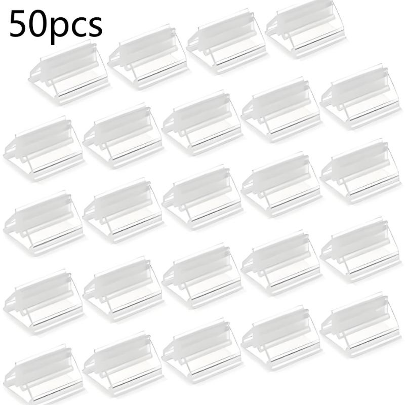 50/100Pcs Mini Table Sign Stands BPA Free Clear Plastic Card Holders for Bridal Shower Wedding Party Table Decor