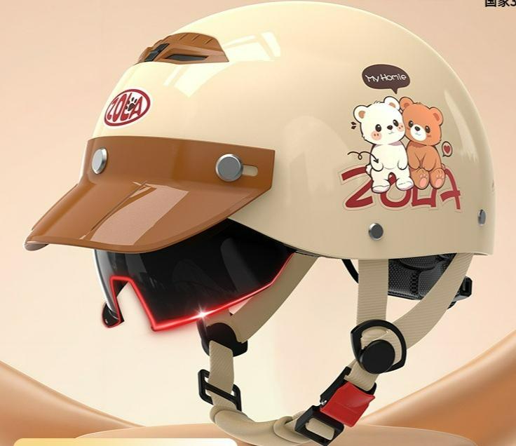 3C Certified Electric Vehicle Helmet Summer Cool Sunscreen Women s Ultra Light Battery Motorcycle Half Helmet