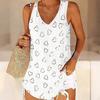 3D Heart Symbol Print Tank Tops for Women Workout Yoga Gym Printed Summer Sport Shirts Plus Size Vests