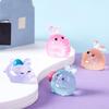 6 Piece Resin Rabbit Figurine Set with Glow Feature Miniatures Rabbit Ornament for Bedroom, Living Room, Study