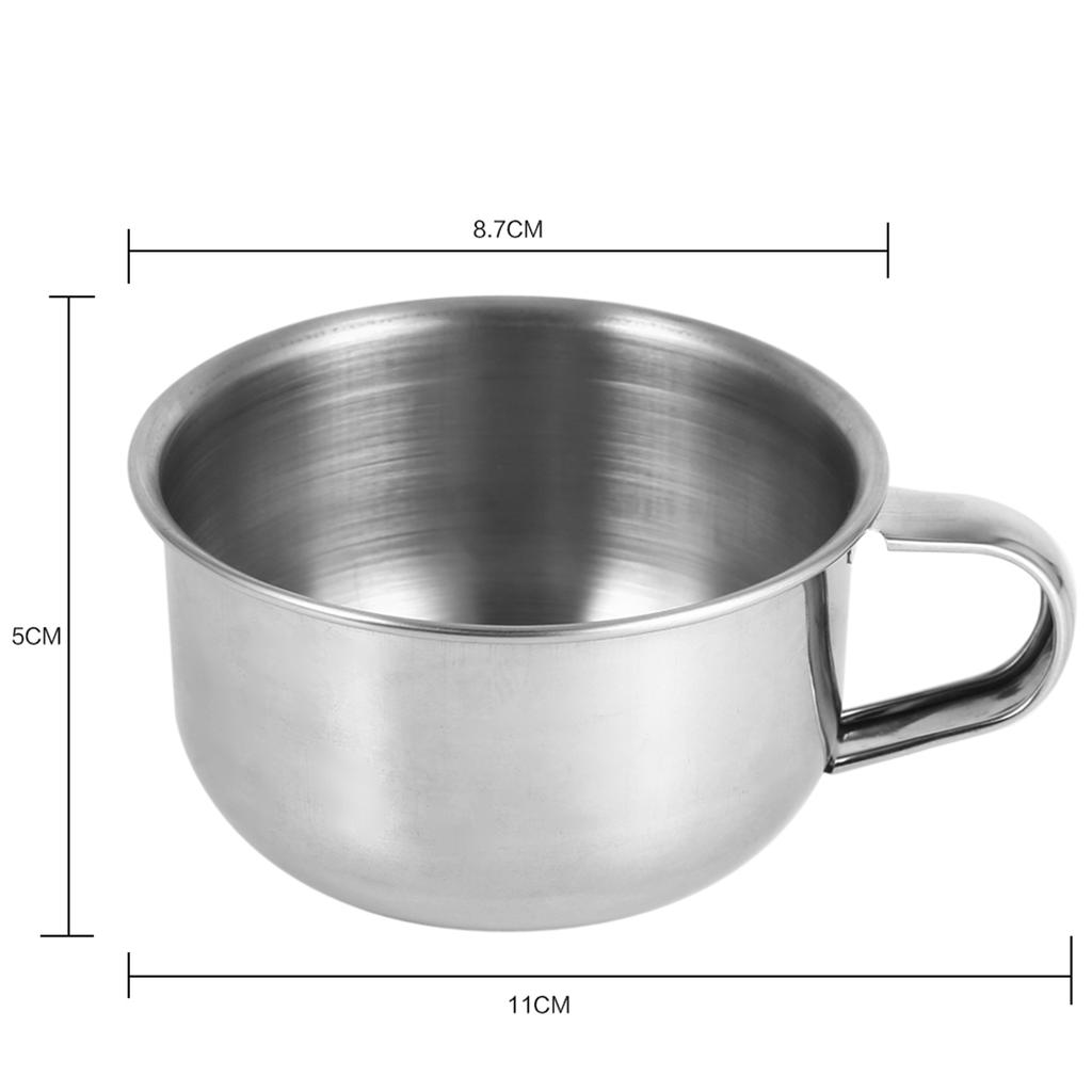 New Stainless Steel Metal Shaving Soap Mug Bowl Cup Shaver Razor Cleansing Foam Tool For Man