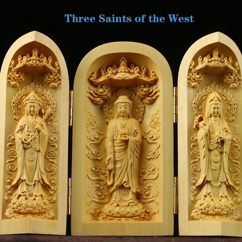 Boxwood Beautiful Hand-Carved Wooden Statue of the Thousand-Armed Guanyin Bodhisattva