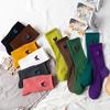 Autumn Woman Socks Solid Color Butterfly Printted Socks Fashion Soft Cotton Breathable Ladies Female Socks Sokken