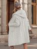 Fall Winter Women's Knit Sweater Long Cardigan Open Shawl Coat with Hood and Pockets (Plus Size)