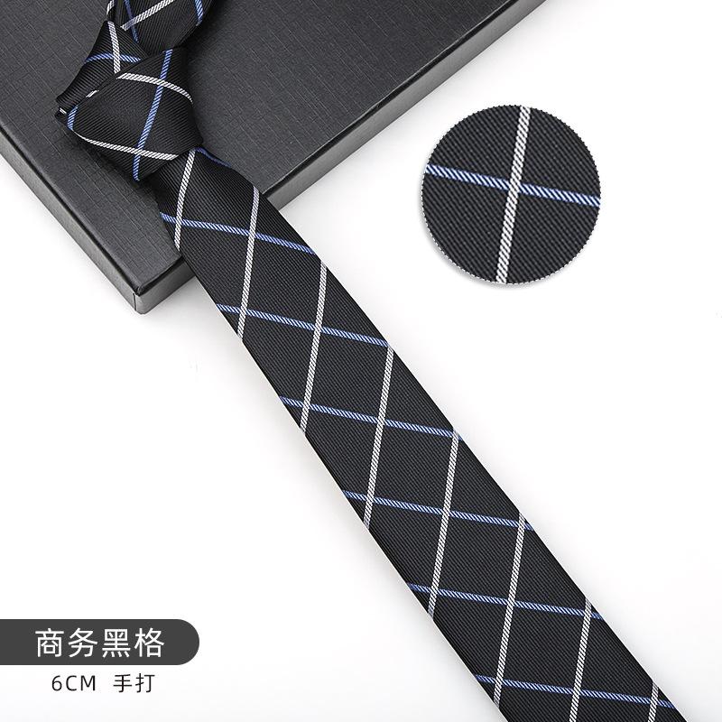 Men'S And Women'S Korean Version 6Cm Fashion Casual Professional Striped Hand-Made Thin Tie Groom Best Man Wedding Banquet Tie