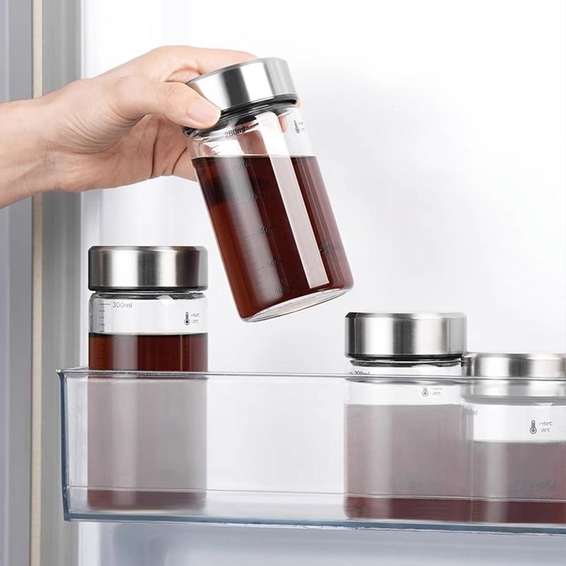 GIANXI Coffee Glass Cup Outdoor Mini Transparent Vacuum Airtight Cups Milk Cola Juice Storage Jar Kitchen Accessories