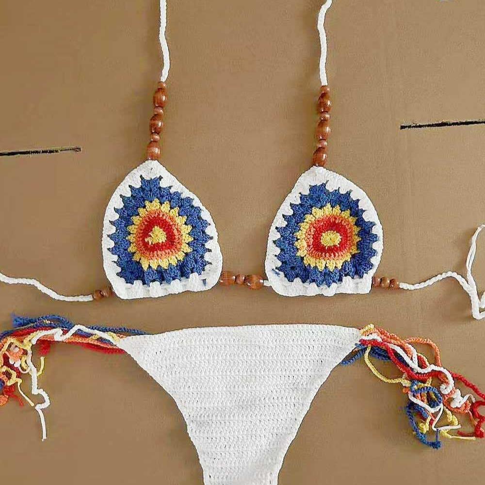 Neuer Strand Sexy Bikini Handgewebter Split Badeanzug für Frauen