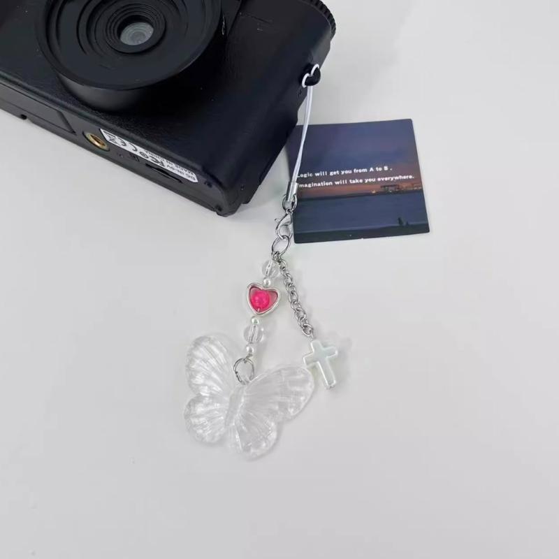 Y2K Style Phone Pendant Cute Shape Keychain Bag Pendants Keyring Sweet Fashion Accessories Acrylic Phone Charm for Phone