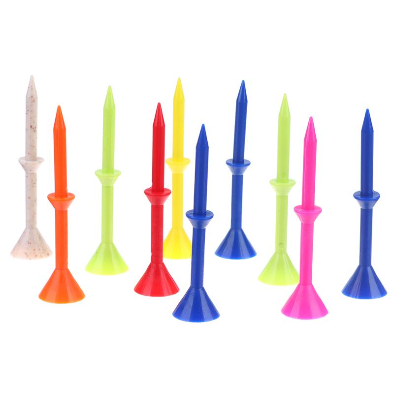 10 Stück 83 mm Golf Nagel Ball Tee Weinglas mit Stütze Kunststoff Golf Reduziert Reibung Seitenspin Tee für Golfübungen