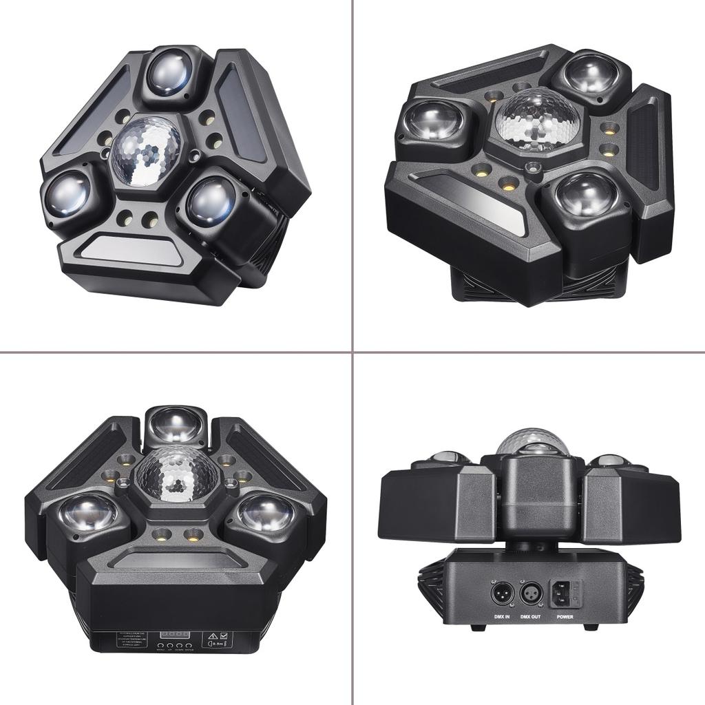 RGBW LED Stage Disco Rotating Light Colorful Beam Lights DJ Magic Ball Remote Sound Control Party Club Laser Show Lamp