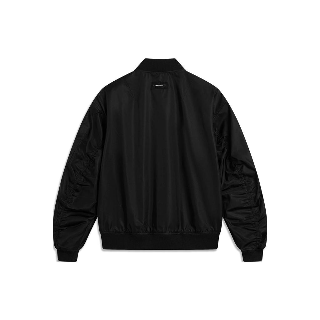 Li Ning CF Tracing Jackets Unisex Black Baseball Collar Moderate AJDT747-1
