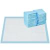 Set of 100 6-Layer Non-Woven, Paper, and PE Dog Toilet Pads, 45x60 cm, Blue and White