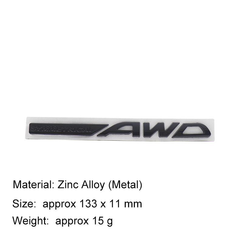 3D Car Styling SYMMETRICAL AWD car Hood Fender trunk Rear Bonnet Nameplate Decal Emblem Badge Sticker