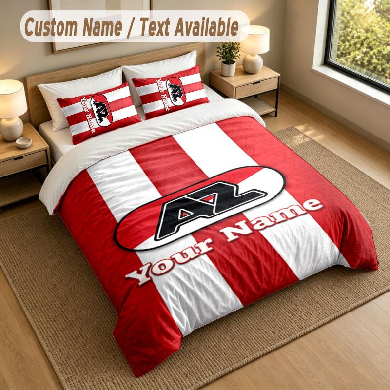 Bedding Set 1 Duvet Cover 2 Pillowcases AZ Alkmaar Print Soft Bed Linen Bedroom Decor