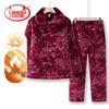 Langsha Women's Winter Thermal Fleece Pajama Set