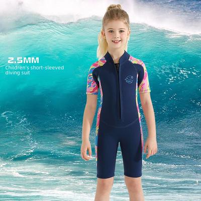 Combinaison de plongée à manches courtes pour enfants 2,5 mm: Unisexe, Épaissi, Coupe-froid, Chaud, Protection solaire, Combinaison monobloc pour la plongée et le surf