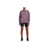 Under Armour Solid Color Letter Print Crew Neck Long Sleeve Sweatshirt Women Sweatshirt Purple 1379475-500
