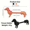 1 Stück lustiger Dackel Toilettenpapierhalter, lustiger Tier-Themen Taschentuchhalter, Geschenk für Hundeliebhaber Taschentuchhalter Ornament, leicht zu wechselndes Toilettenpapier