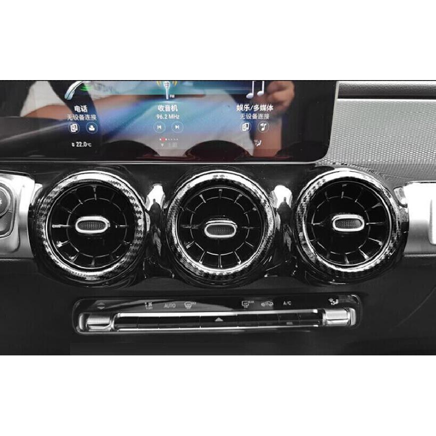 For Benz GLB W247 20-22 Carbon Fiber Style Central Console Air Outlet Vent Trim