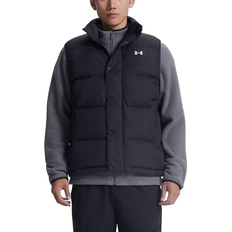 Under Armour Down Vests Unisex Black 001 Stand Collar Moderate Other 6012866-001