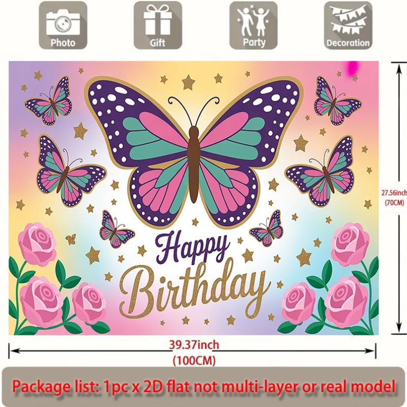Party Backdrop Butterfly Flat Events Wedding Coming Ceremony Four Seasons Entryway Photo Booth Decor Front Door Decor