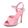 Fashion Designer female sandals sexy super high heels 11CM high night club transparent sandals sexy shoes large shoes