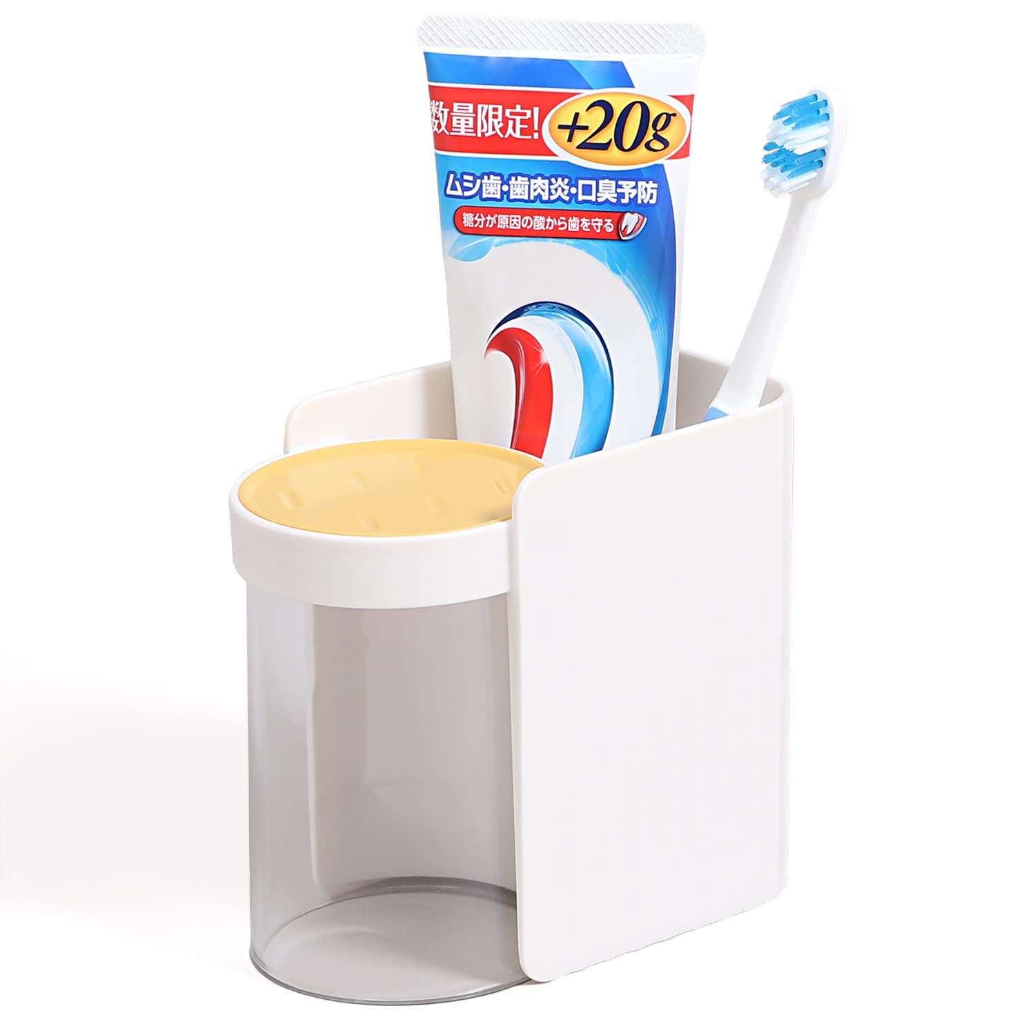 

Подставка для зубной щетки Astro, белая полоскательная чаша с мини-подносом, настенный держатель для зубной щетки, можно хранить зубную пасту и электрическую зубную щетку 711-84