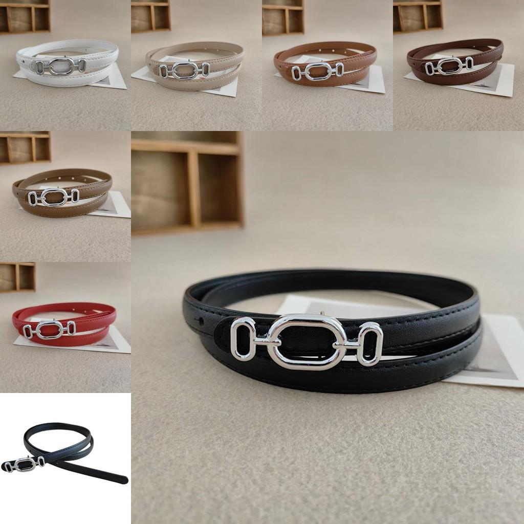 Belt Retro Womens With Oval Shaped Metal Buckle Decoration For Daily Office And